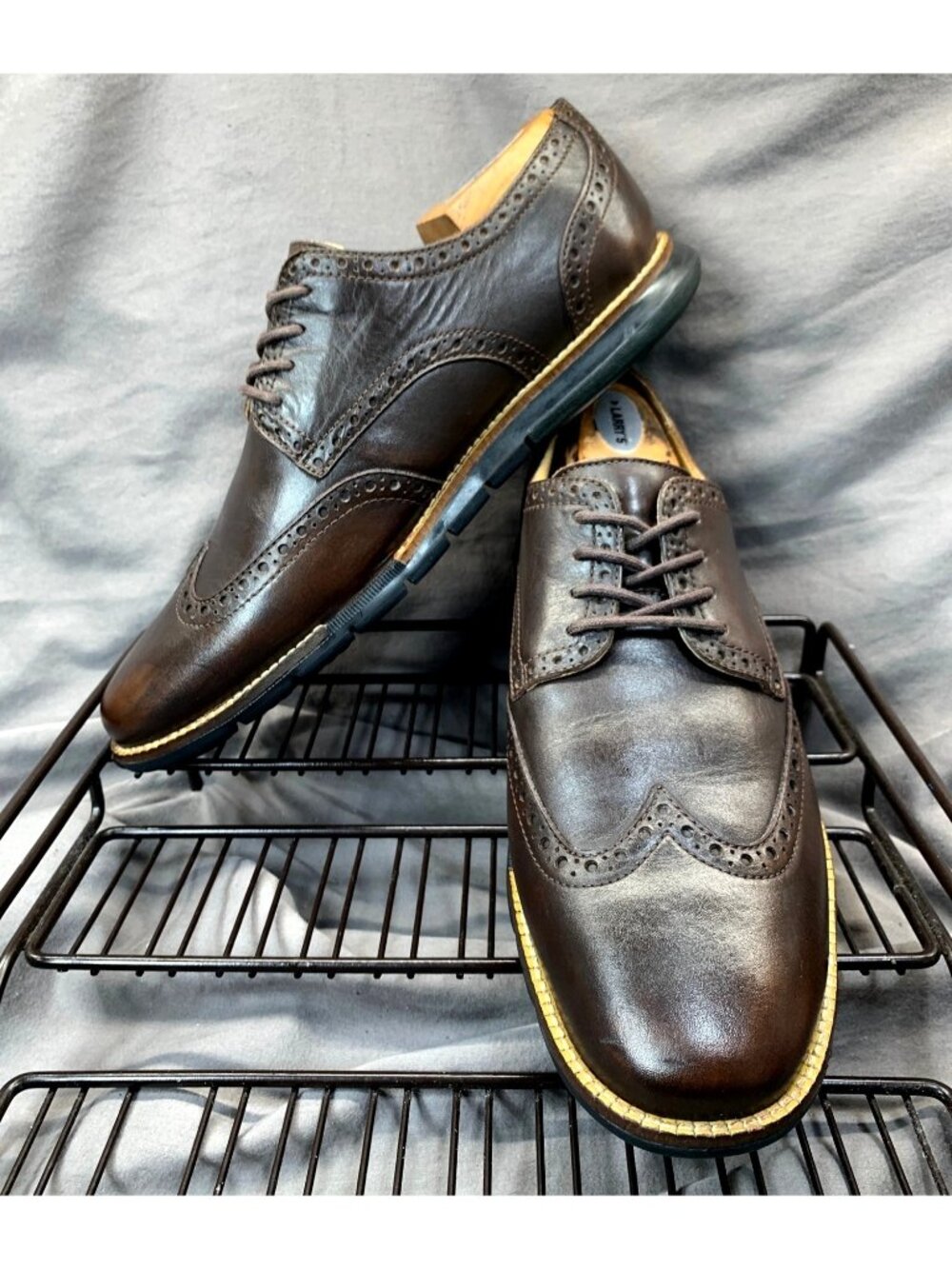 Cole Haan Brown Leather Grandsprint ll Wingtip Biz Casual Shoe C12697 Mens 8.5M